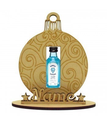 6mm Bombay Sapphire Gin Miniature Christmas Holder on a Stand - Bauble - Stand Options
